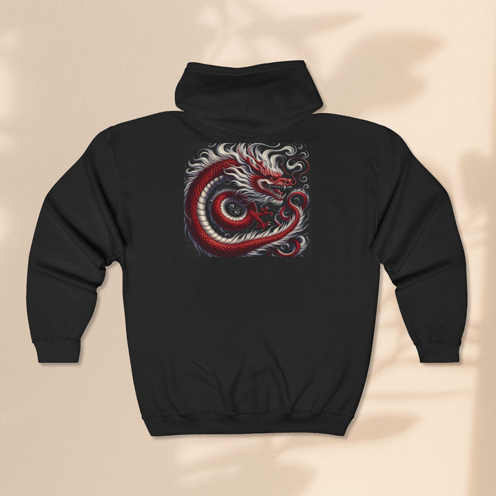 Unisex Heavy Blend™ Full Zip Hooded Sweatshirt - Chinese Red Dragon