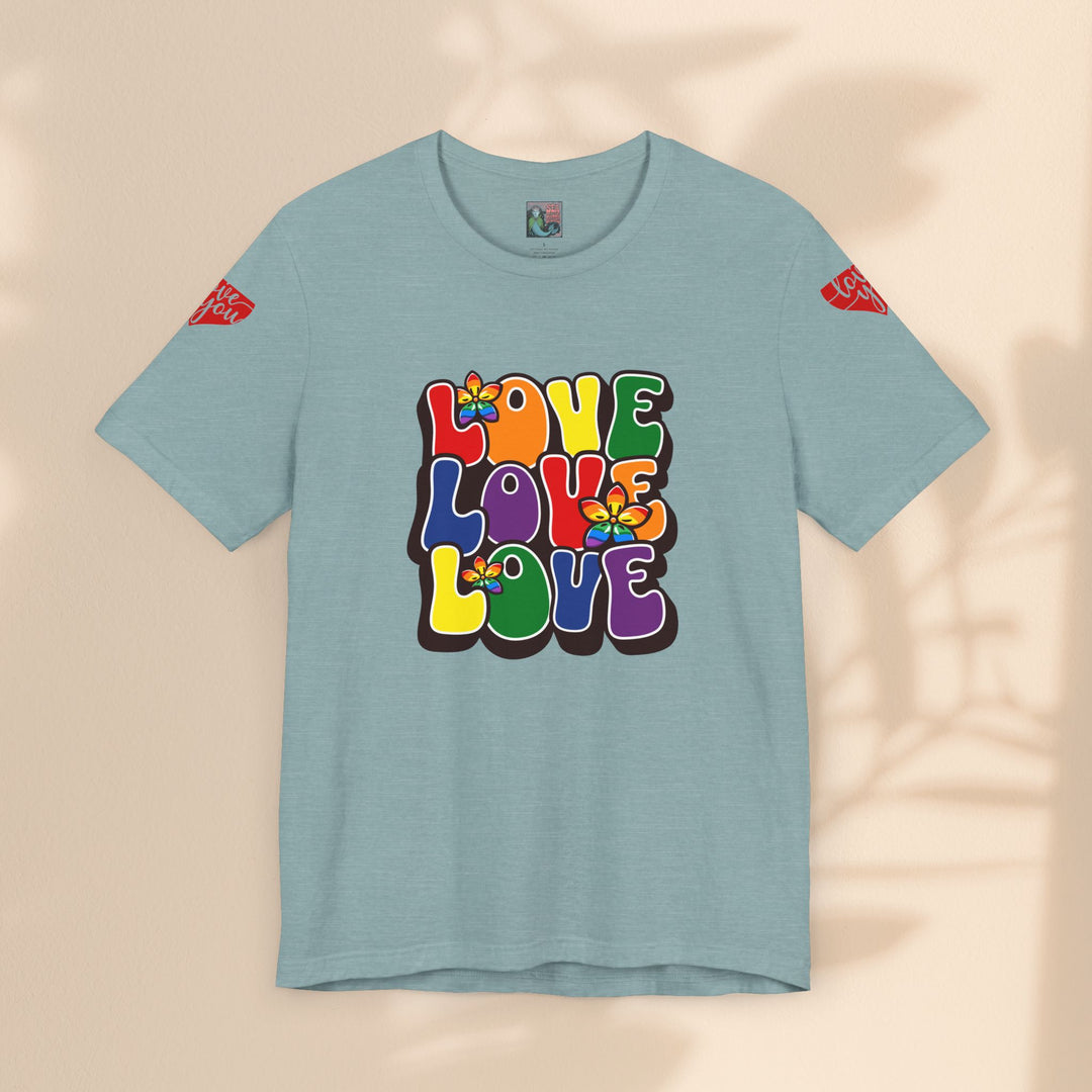 Unisex Jersey Short Sleeve Tee - Love, Love, Love