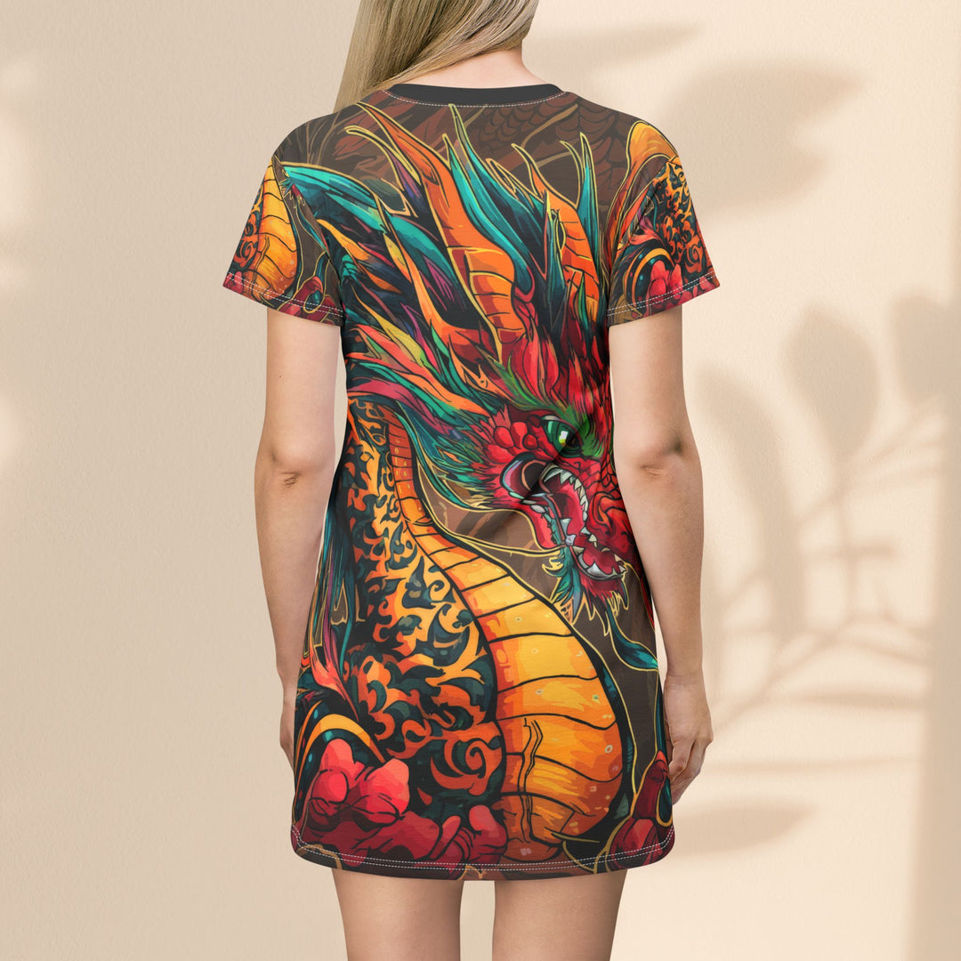 T-Shirt Dress  - Fire Dragon