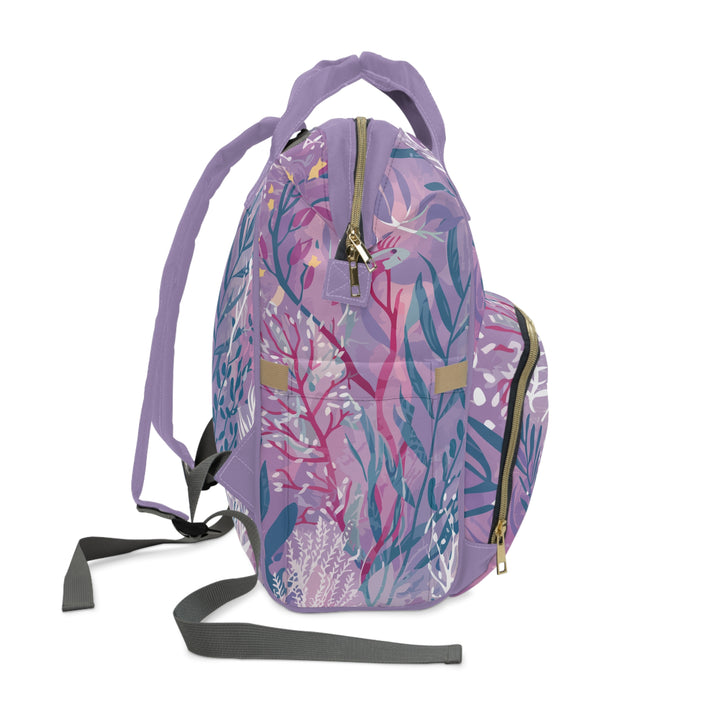 Multifunctional Diaper Backpack - Purple Seaweed