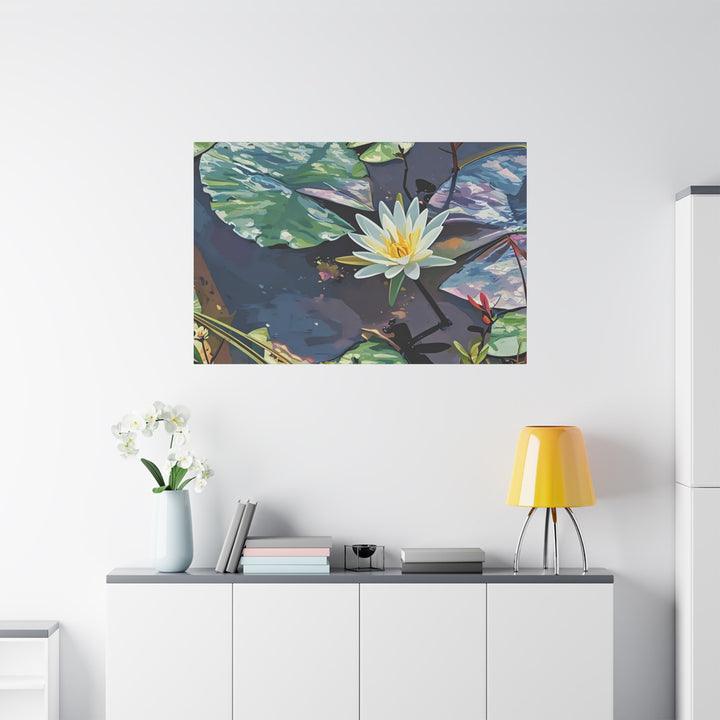 Water Lily Canvas Art Print – Nature Wall Décor