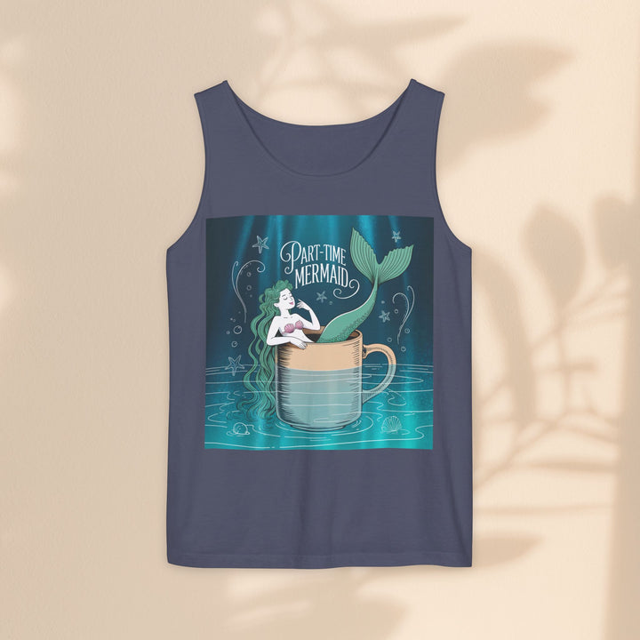 Part-Time Mermaid Unisex Tank Top, Casual Summer Tee, Cute Beachwear, Gift for Ocean Lovers, Quirky Mermaid Apparel
