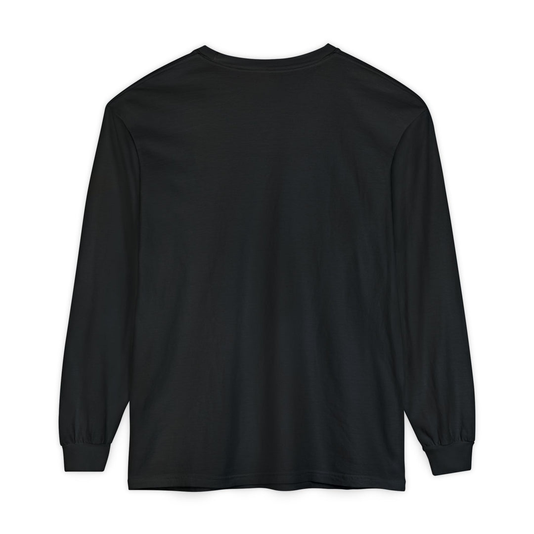 Unisex Garment-dyed Long Sleeve T-Shirt - Eating Christmas Cookies For Two