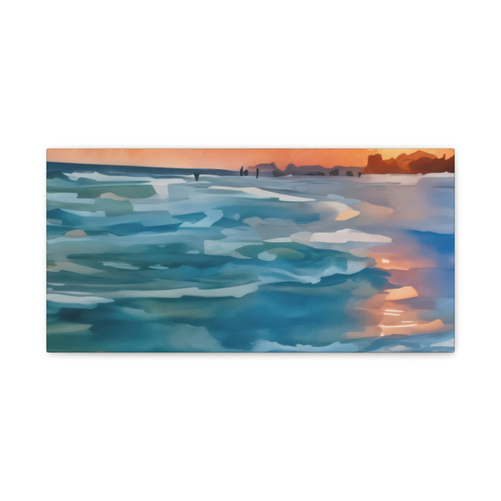 Coastal Sunset Canvas Art – Ocean and Beach Wall Décor
