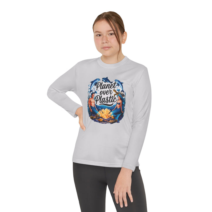 Youth Long Sleeve Competitor Tee - Planet Over Plastic