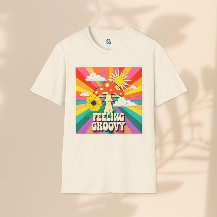 Feeling Groovy Unisex T-Shirt - Retro Mushroom Design