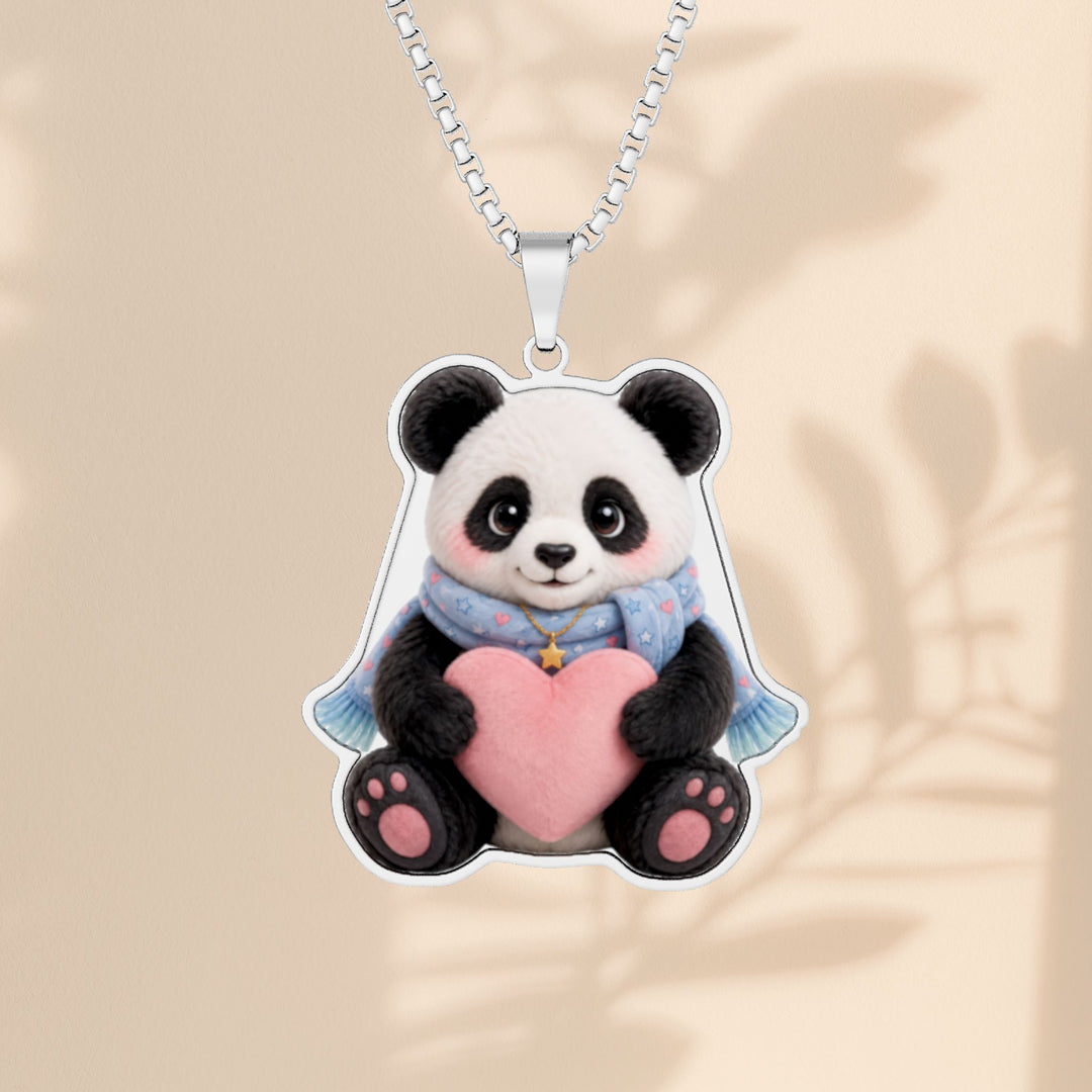 Brave Buddies Panda Pendant — Custom Photo Pendant for Kids Healing & Medical Support
