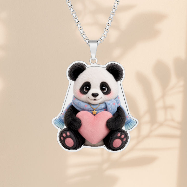 Brave Buddies Panda Pendant — Custom Photo Pendant for Kids Healing & Medical Support