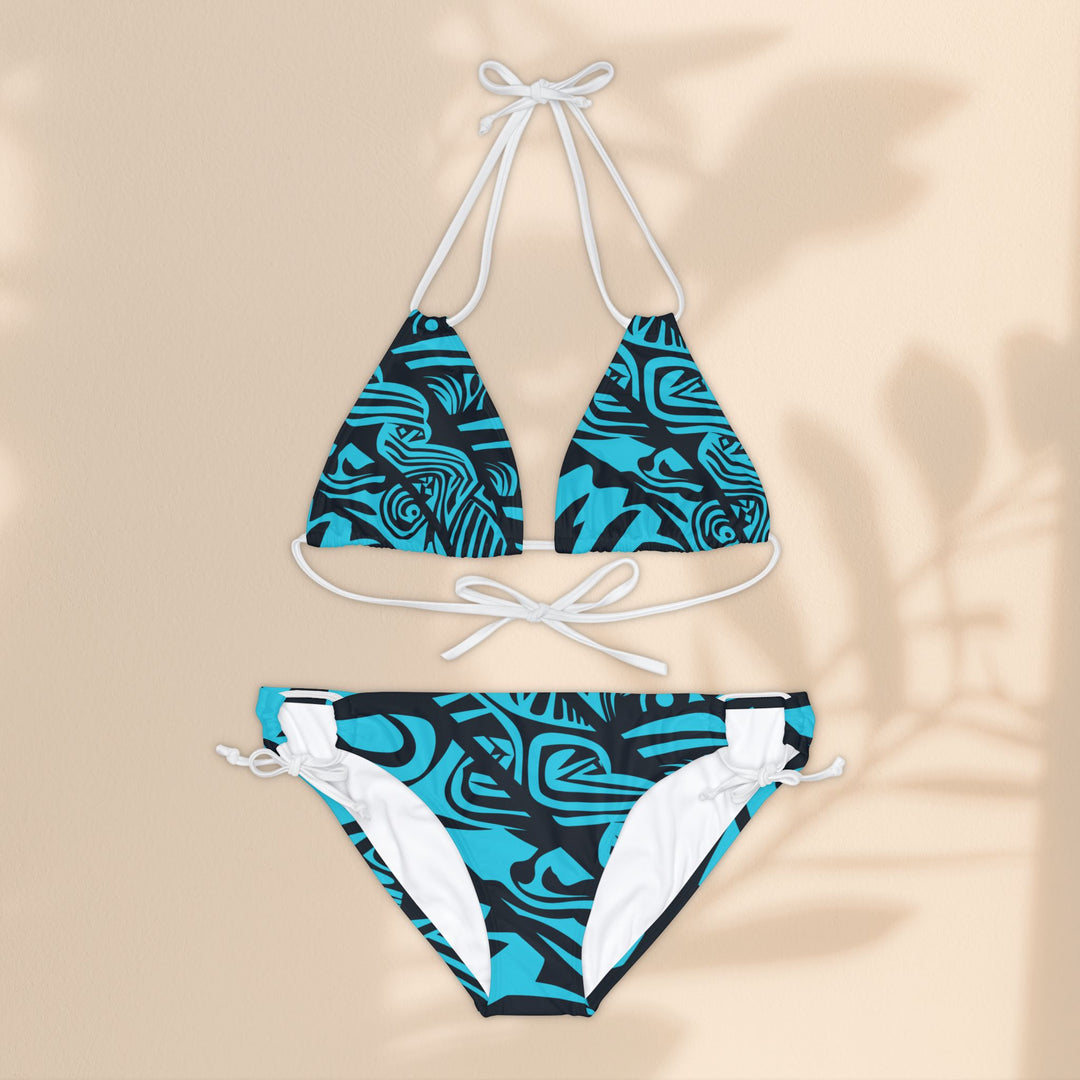 String Bikini Set - Tribal Blue