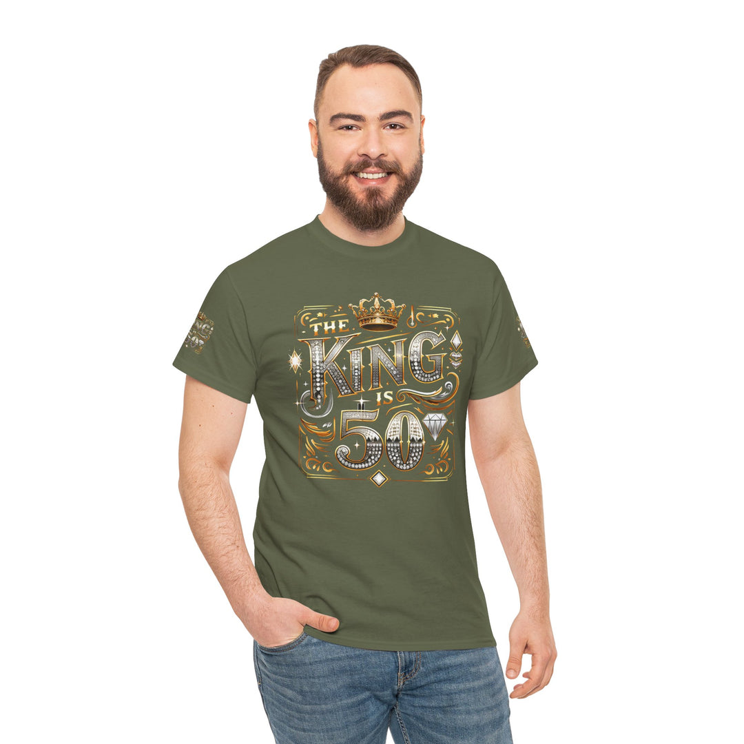 Royal 50th Birthday Tee, Vintage King Shirt, Men’s Birthday Gift, Celebrate 50 Years, Custom Graphic T-Shirt, Fun Party Top