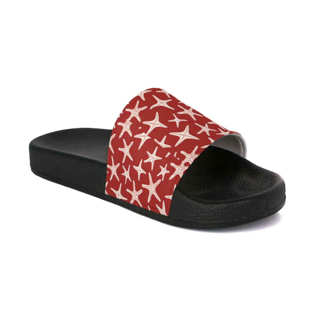 Men's Slide Sandals - Red Stars