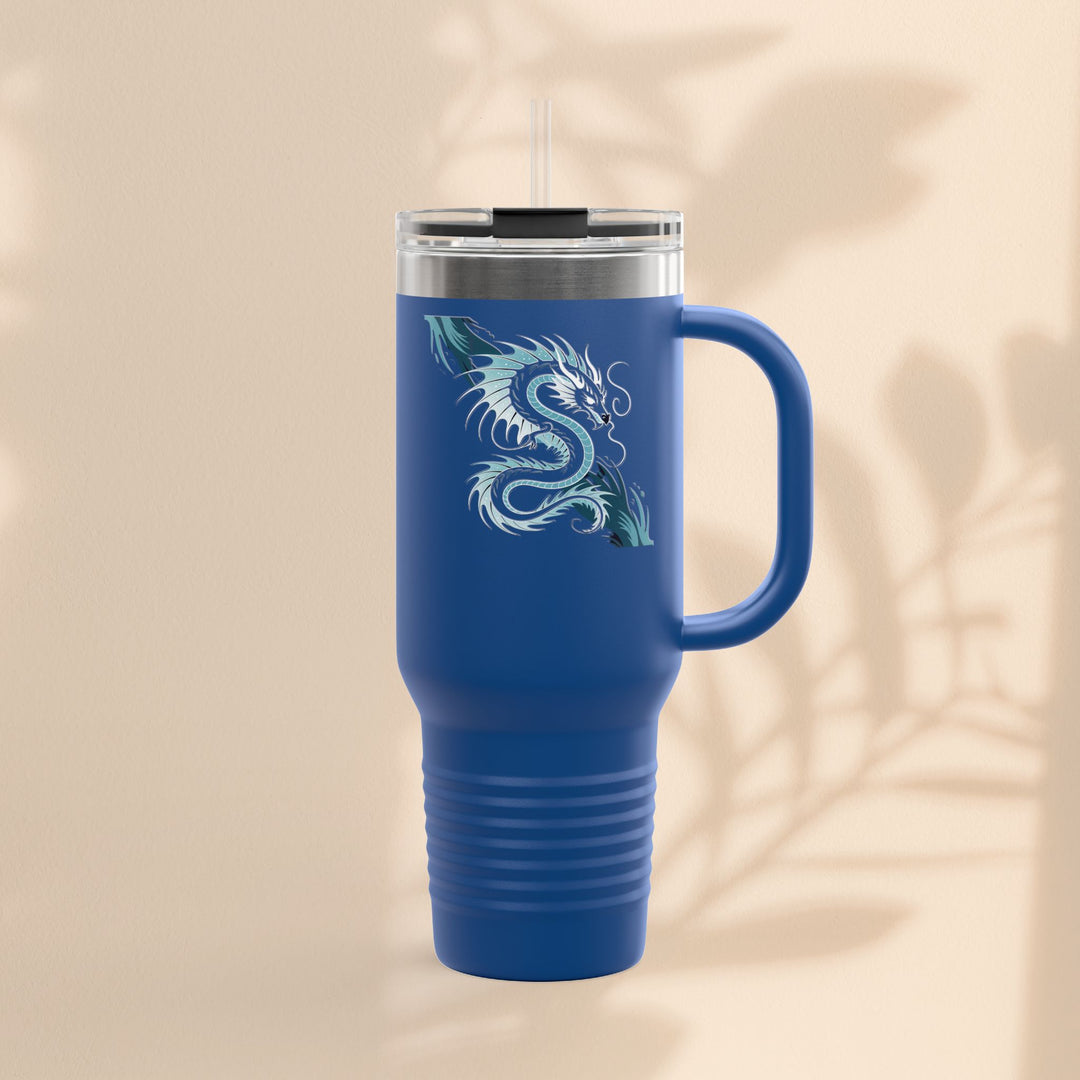 Bold Dragon Insulated Travel Mug, 40oz – Adventure, Road Trips, Unique Gift, Eco-Friendly Drinkware, Hot & Cold Beverages