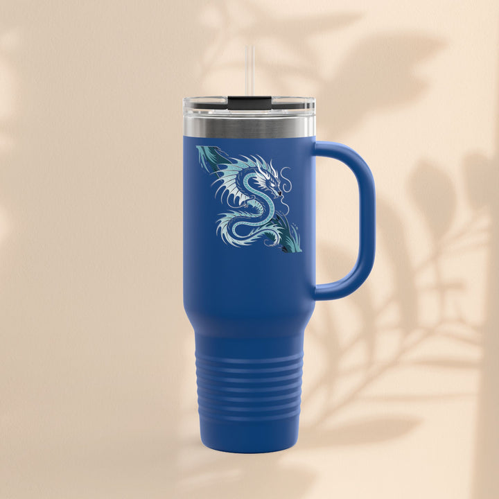 Bold Dragon Insulated Travel Mug, 40oz – Adventure, Road Trips, Unique Gift, Eco-Friendly Drinkware, Hot & Cold Beverages