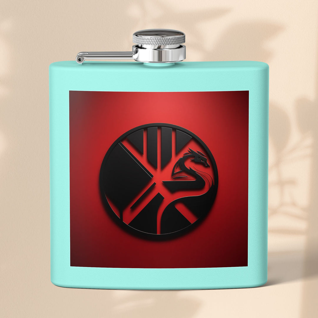 Cool Dragon Design Stainless Steel Flask - 6oz Drinkware for Adventurers