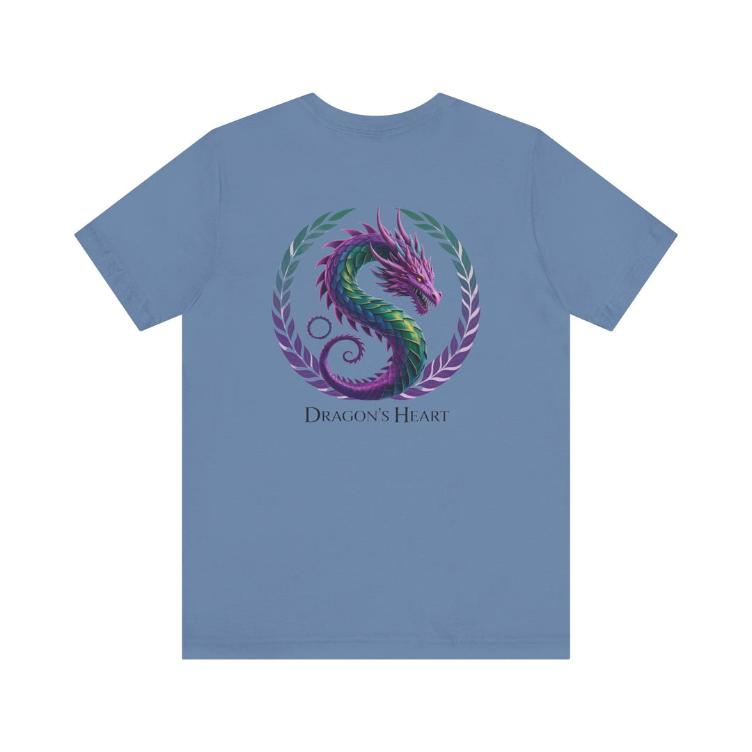 Mythical Dragon's Heart Unisex Tee, Fantasy Shirt, Gift for Gamers, Unique Dragon Design, Casual Wear, Dragon Lover's Apparel
