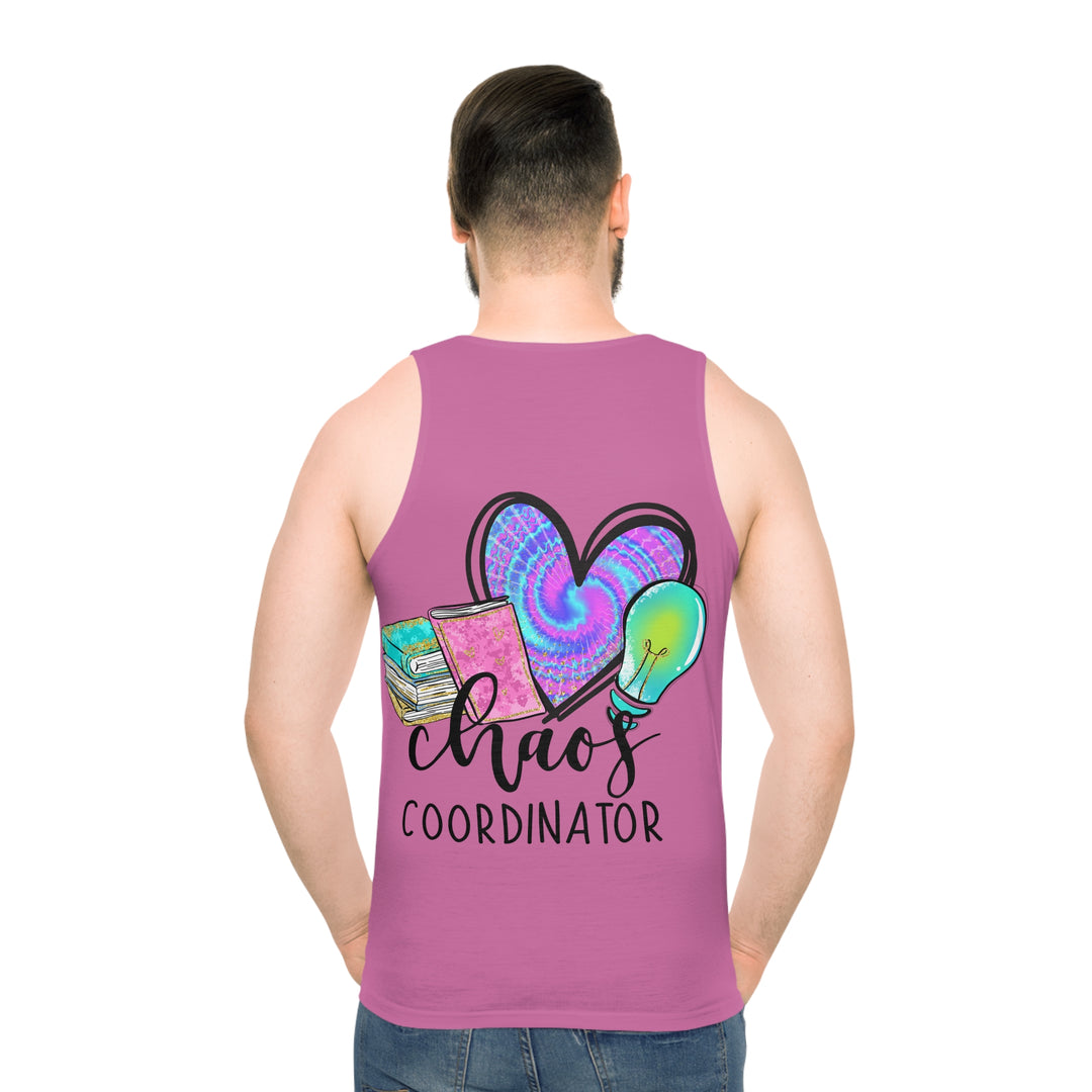 Chaos Coordinator Unisex Tank Top - Fun and Colorful Teacher Gift