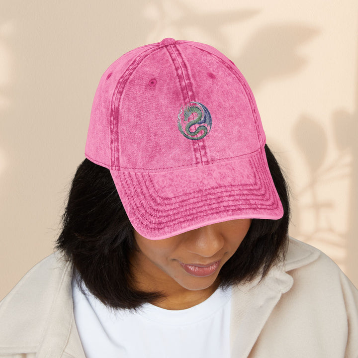 Vintage Embroidered Dragon Cap, Retro Baseball Hat, Gift for Her, Boho Accessories, Festival Wear, Casual Outfit