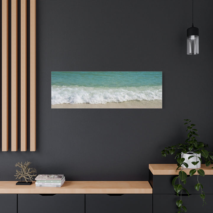 Beach Waves Matte Canvas Print – 1.25-Inch Stretched Seascape