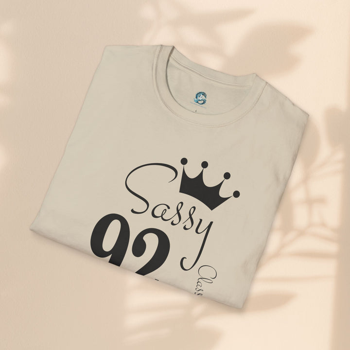 Sassy age 92 Fabulous T-Shirt | Fun Birthday Gift, Trendy Casual Wear, Statement Tee, Women's Fashion, Stylish Graphic Tee