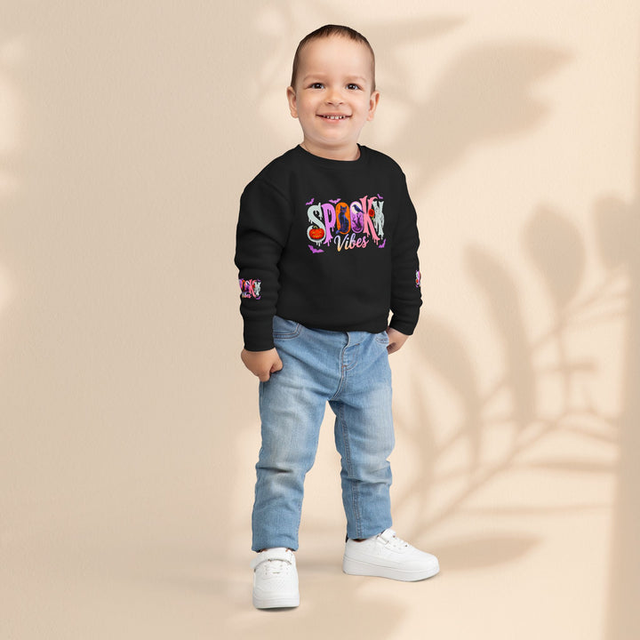 Toddler Spooky Vibes Sweatshirt - Halloween Kids Outfit