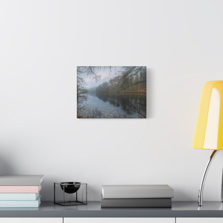Foggy River Landscape Canvas Print – Nature Wall Art
