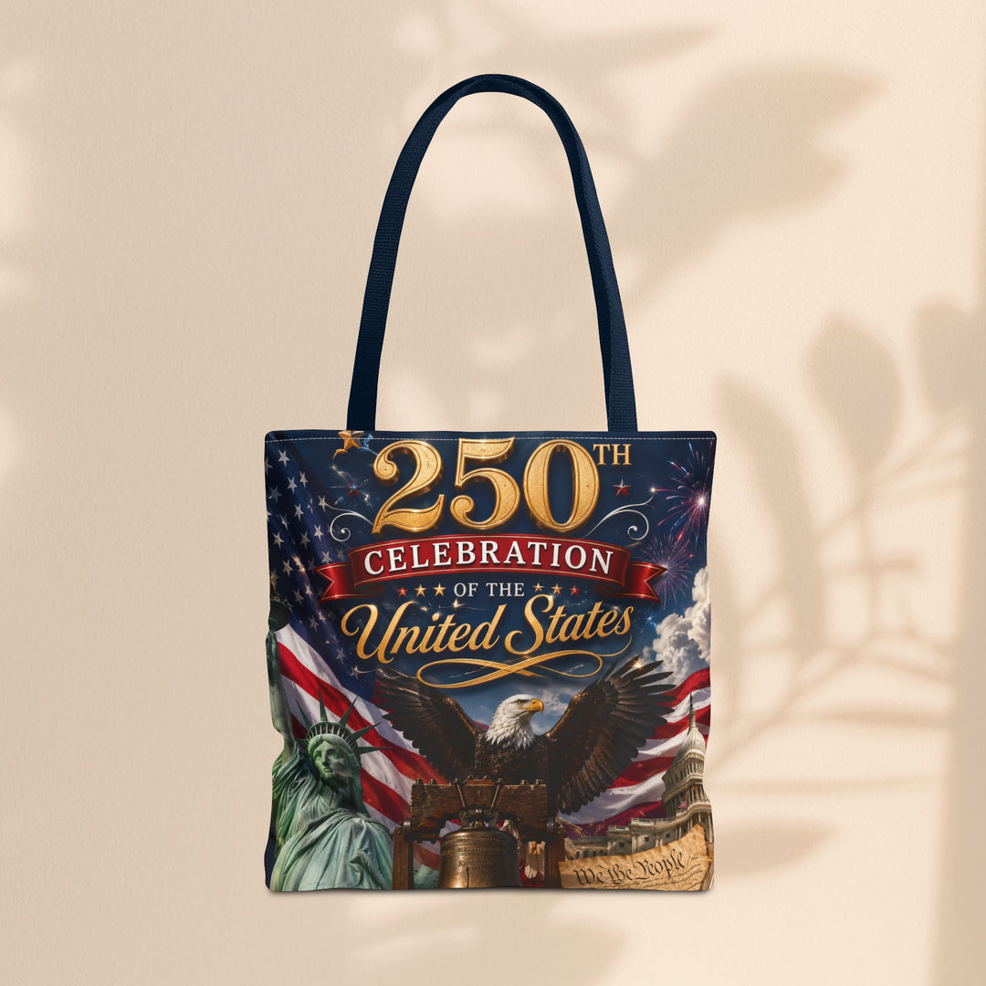 Patriotic American Flag & Eagle Tote Bag — 250th United States Celebration