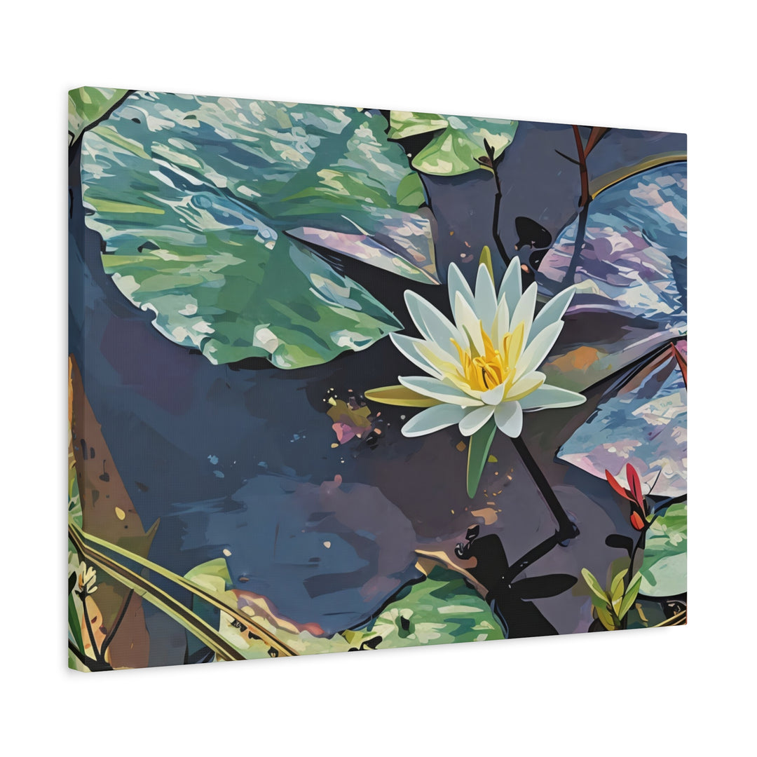 Water Lily Canvas Art Print – Nature Wall Décor