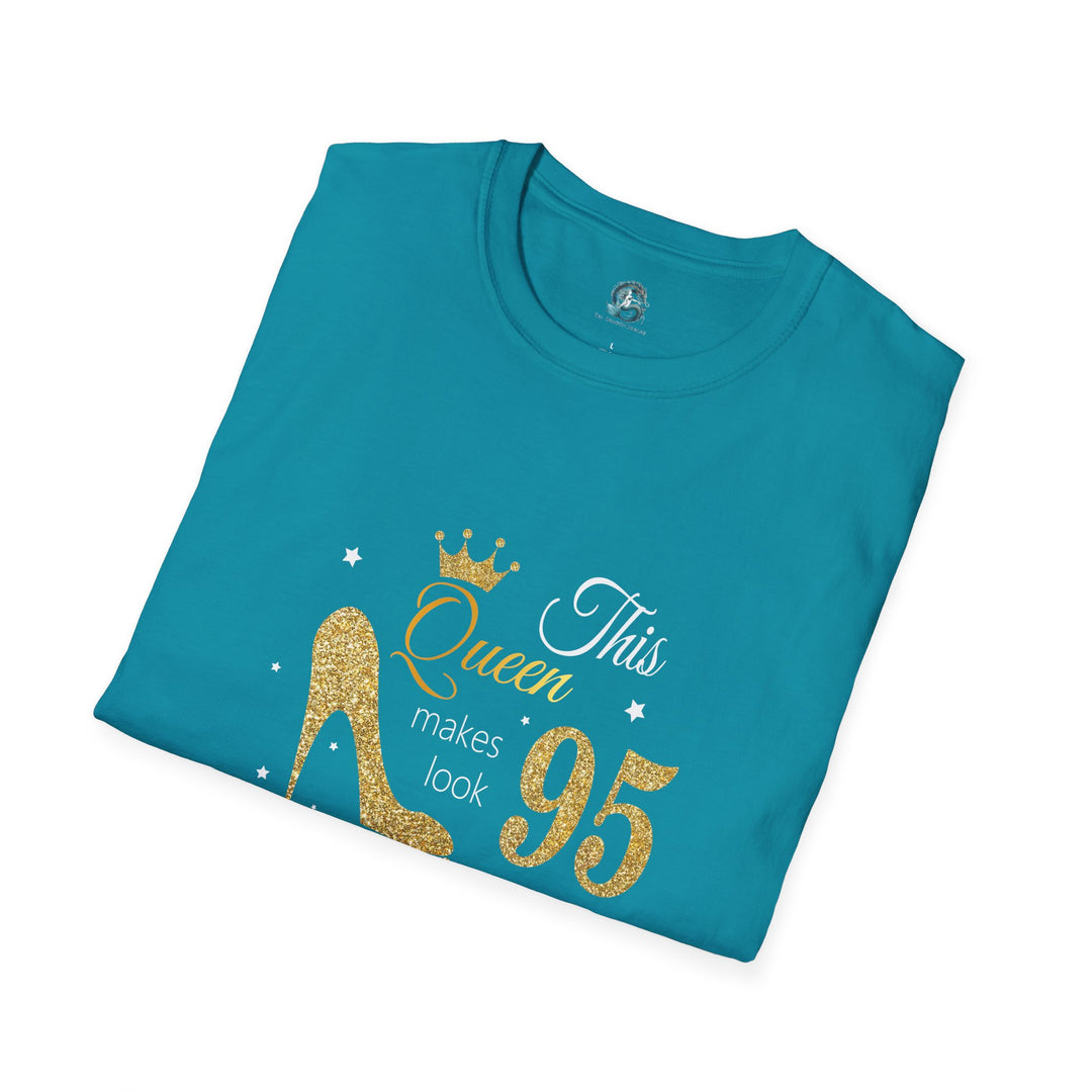 95 year old Fabulous Queen T-Shirt, Stylish Graphic Tee, Birthday Gift, Fashion Top, Statement Shirt