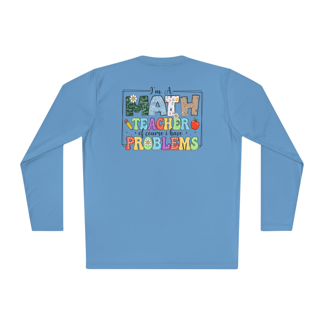 Unisex Lightweight Long Sleeve Tee - Math Teacher with Problems