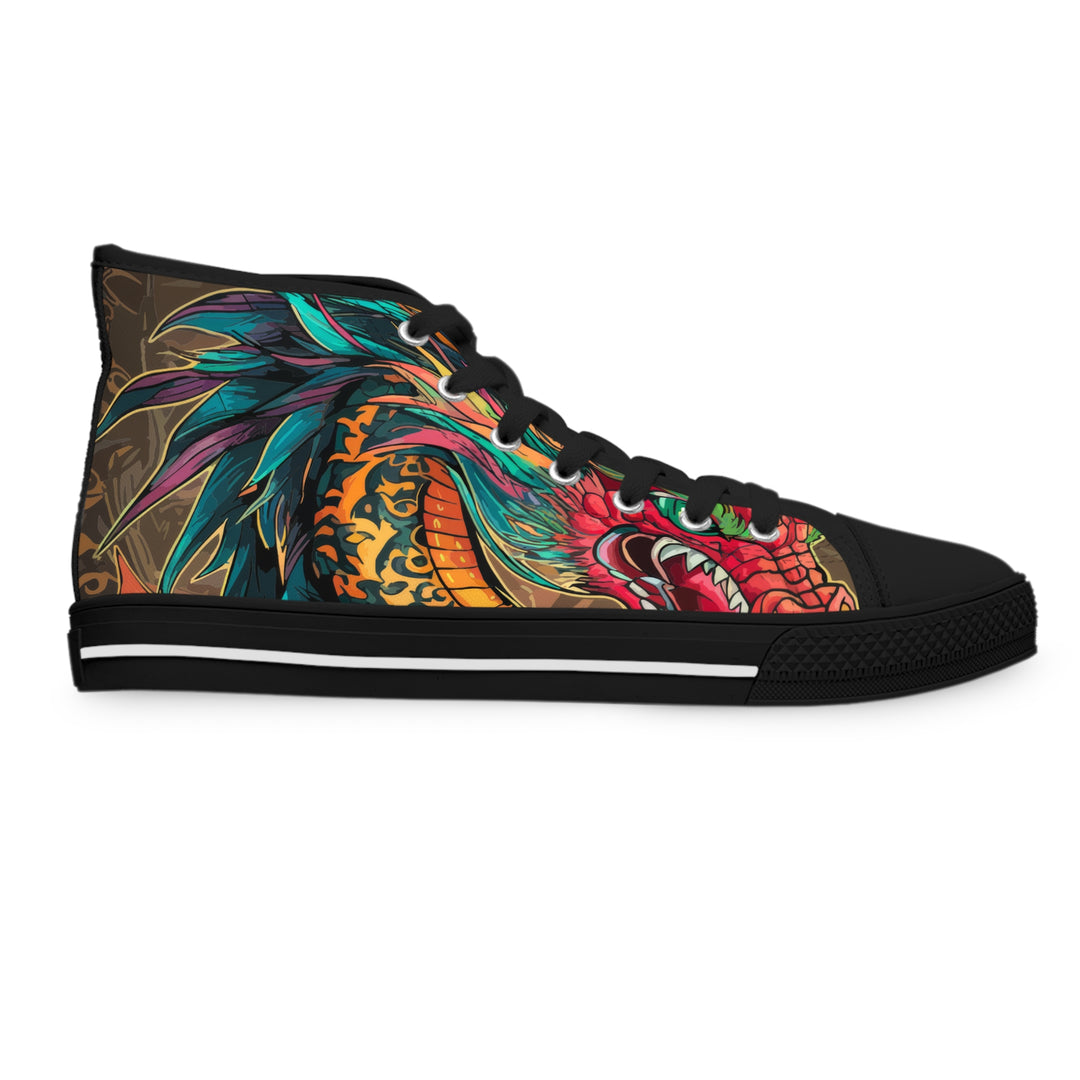 Women's High Top Sneakers - Fire Dragon