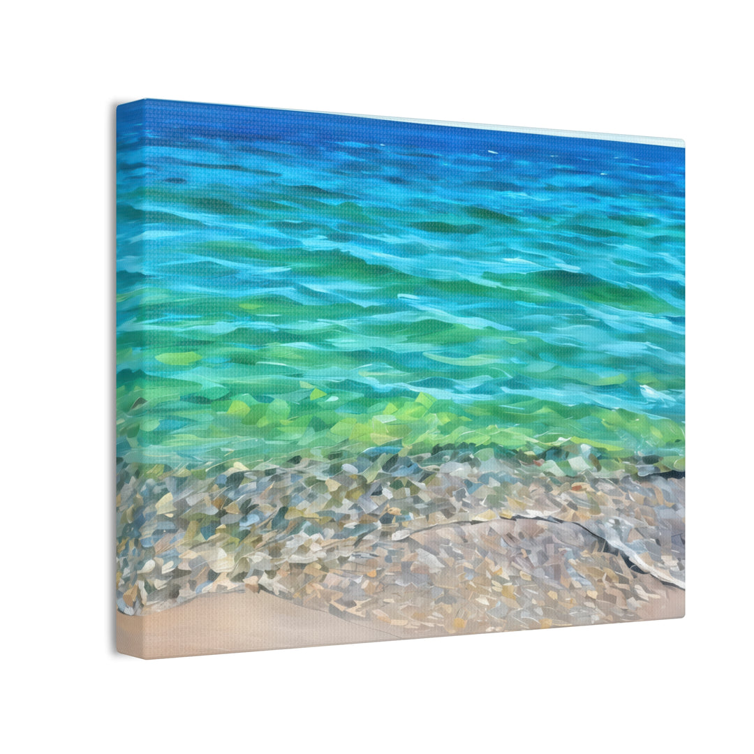 Coastal Serenity Seascape Canvas Art Print