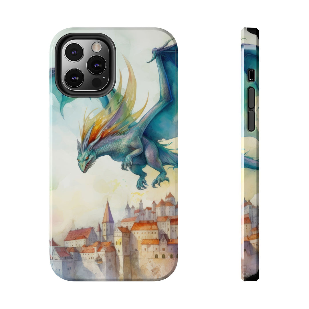 Tough Phone Cases - Dragon Over City