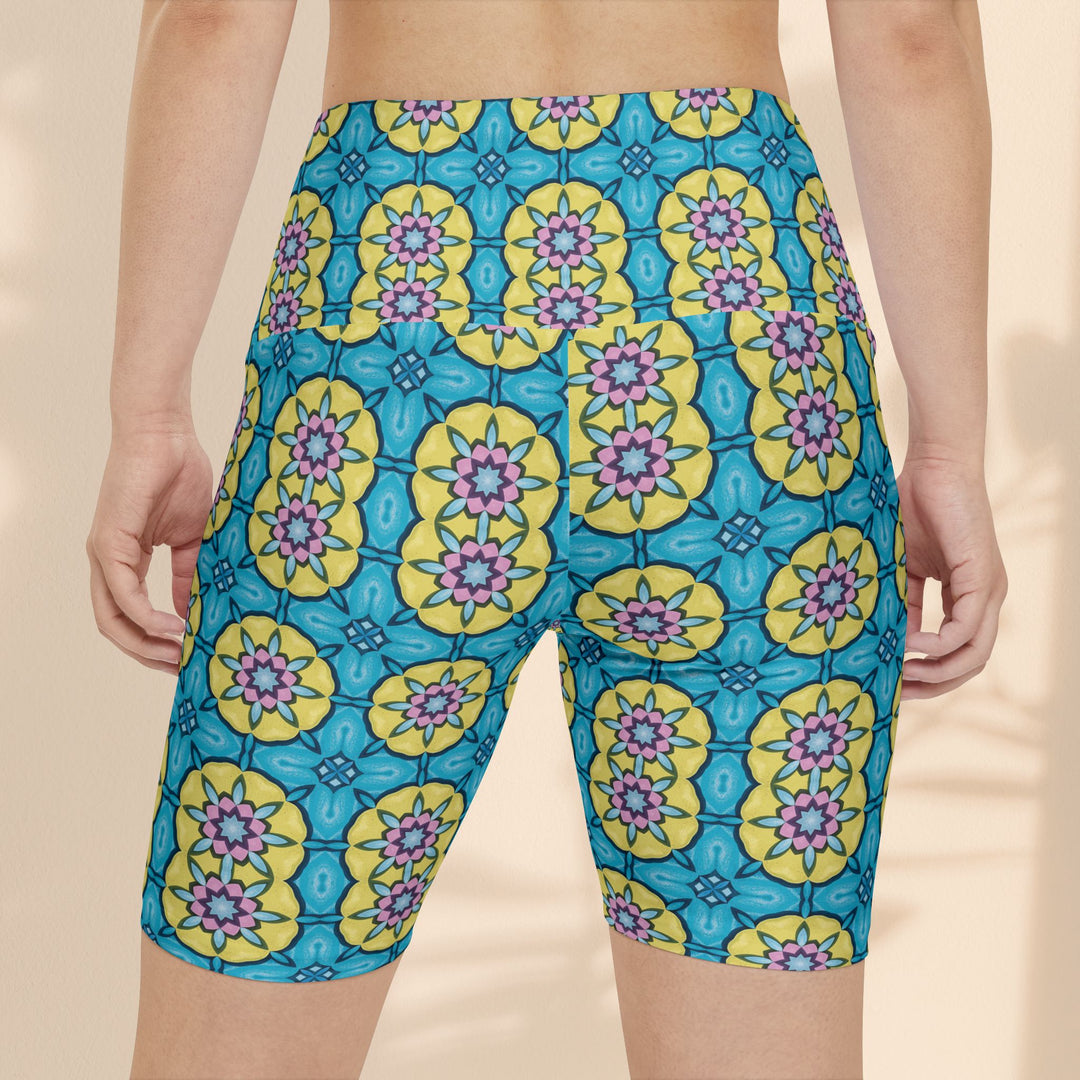 Circle Flowers Women's Workout Shorts - Comfortable & Stylish Athletic Gear