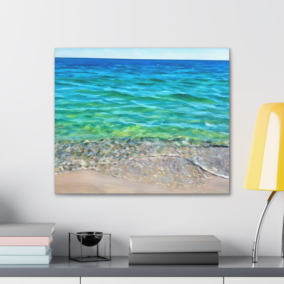 Coastal Serenity Seascape Canvas Art Print