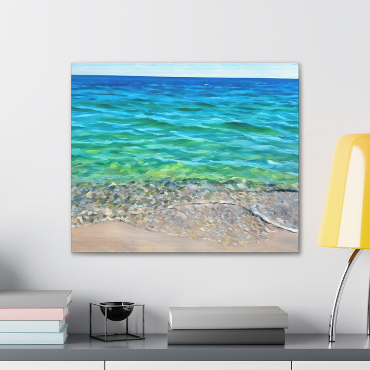 Coastal Serenity Seascape Canvas Art Print