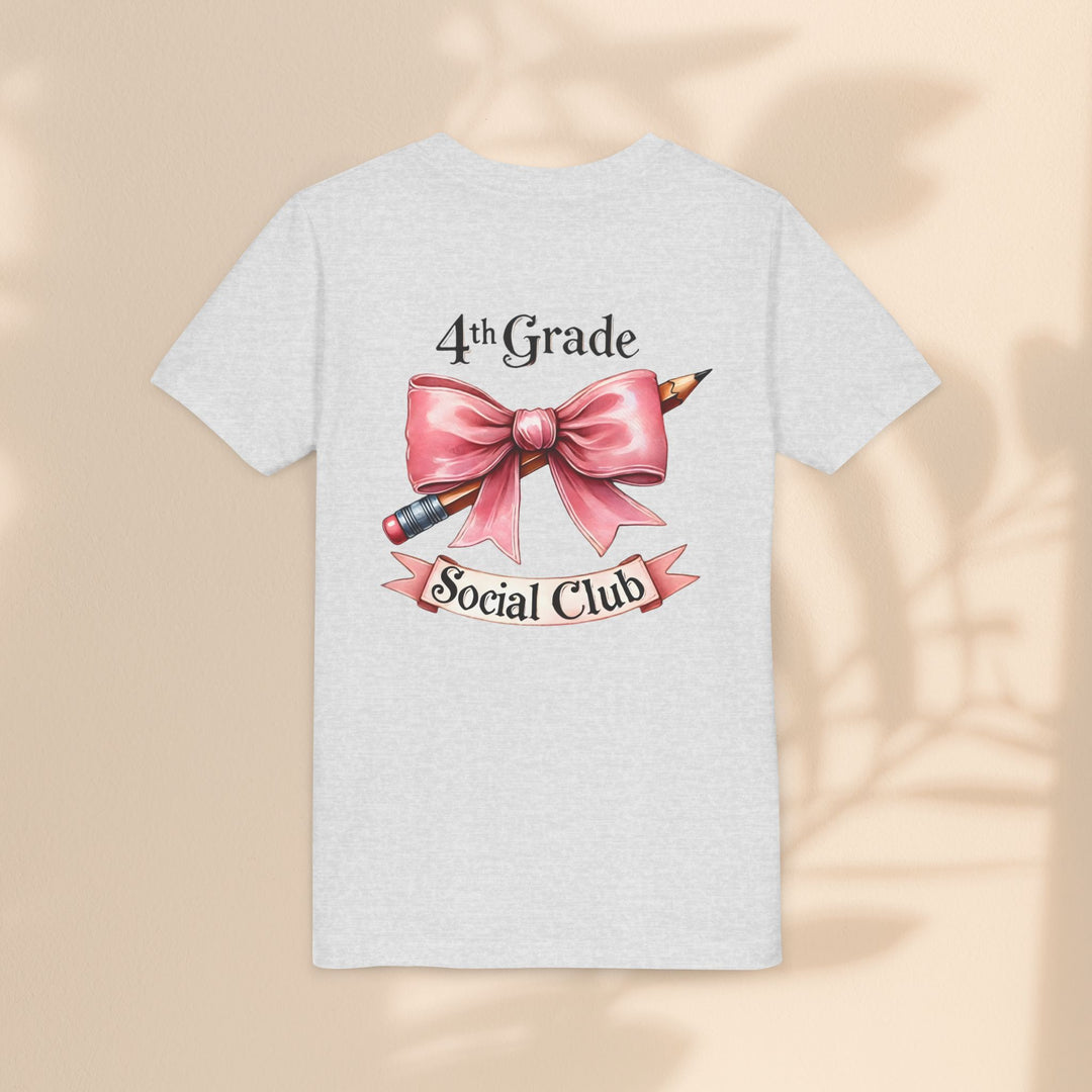 Youth Short Sleeve Tee, 4th Grade Social Club Shirt, Cute Kids T-Shirt, Back to School Gift, Birthday Gift for Girls, Classroom Apparel