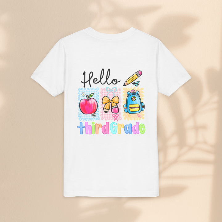 Colorful Third Grade Youth Tee, Back to School Shirt, Kids Graphic T-Shirt, 3rd Grade Celebration Apparel, Cute School Outfit, Fun [...]