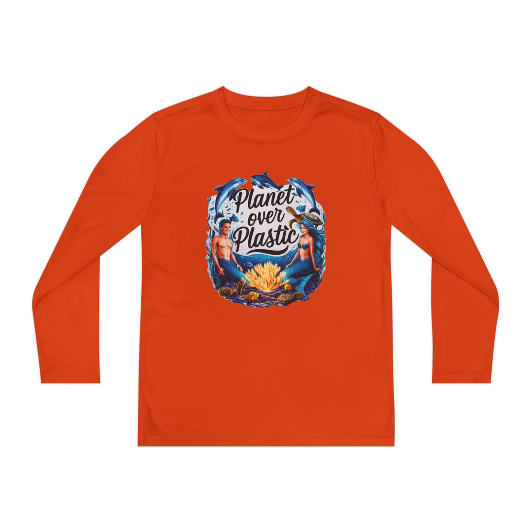 Youth Long Sleeve Competitor Tee - Planet Over Plastic