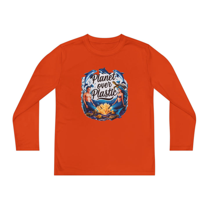 Youth Long Sleeve Competitor Tee - Planet Over Plastic