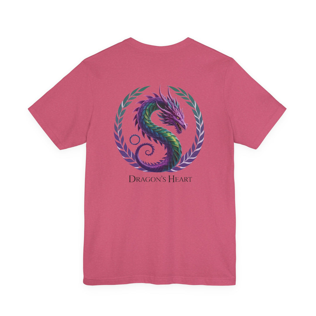 Mythical Dragon's Heart Unisex Tee, Fantasy Shirt, Gift for Gamers, Unique Dragon Design, Casual Wear, Dragon Lover's Apparel