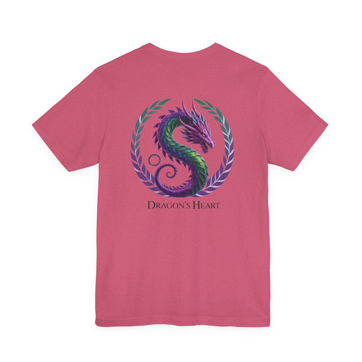Mythical Dragon's Heart Unisex Tee, Fantasy Shirt, Gift for Gamers, Unique Dragon Design, Casual Wear, Dragon Lover's Apparel