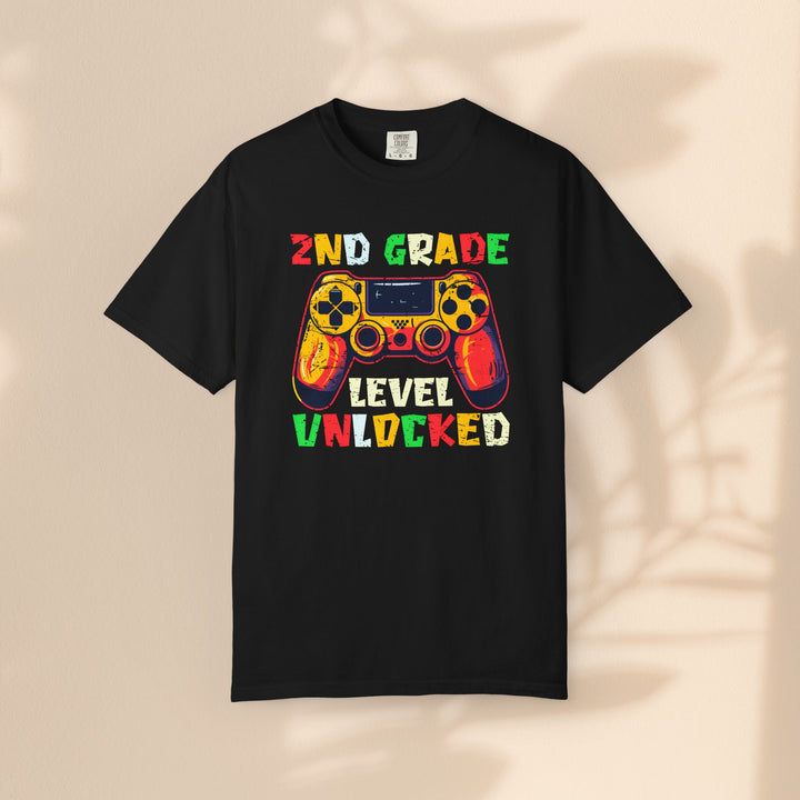 Fun Gamer T-Shirt, 2nd Grade Level Unlocked Shirt, Kids Gaming Apparel, Back to School Gift, Video Game Fan Tee