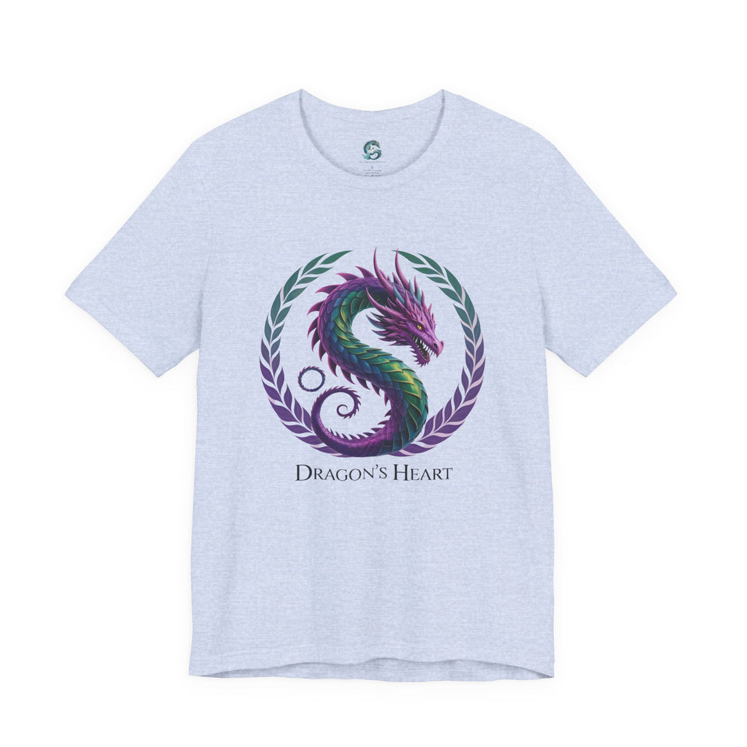 Mythical Dragon's Heart Unisex Tee, Fantasy Shirt, Gift for Gamers, Unique Dragon Design, Casual Wear, Dragon Lover's Apparel