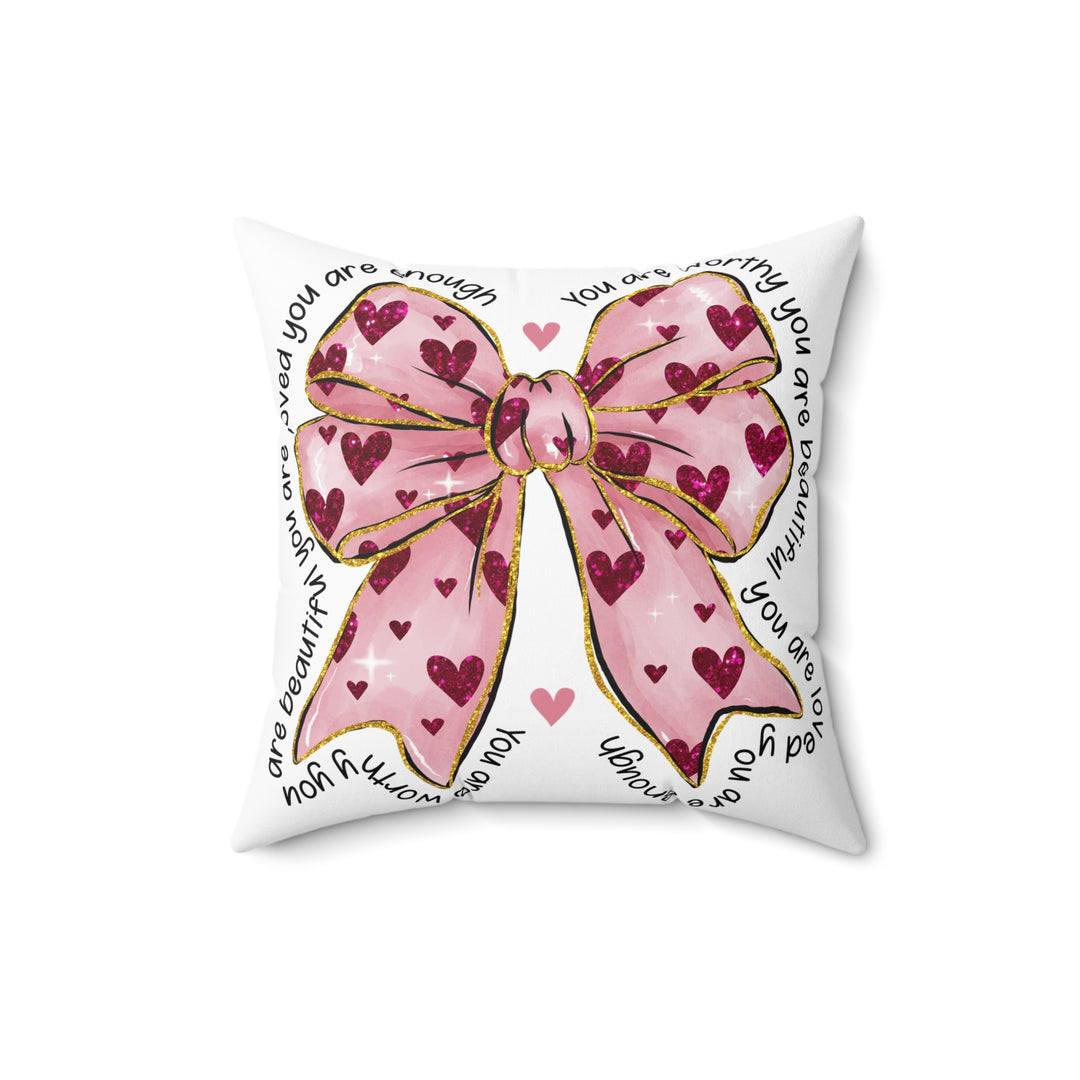 You Are Loved Spun Polyester Square Pillow