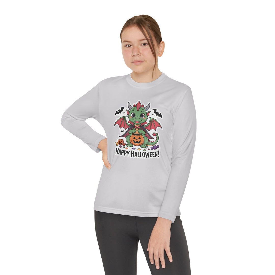 Halloween Youth Long Sleeve Tee, Cozy Tee for Kids, Spooky Costume Alternative, Perfect for Halloween Parties, Trick-Or-Treating