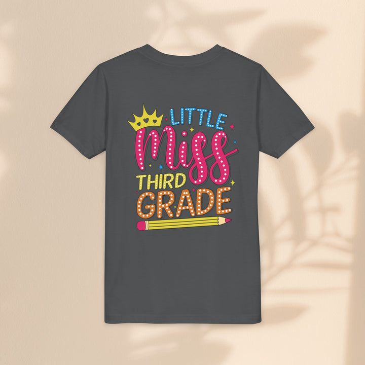 Cute Little Miss Third Grade Youth Tee, Kids Birthday Gift, School Spirit Shirt, Back to School Outfit, Fun Classroom Top