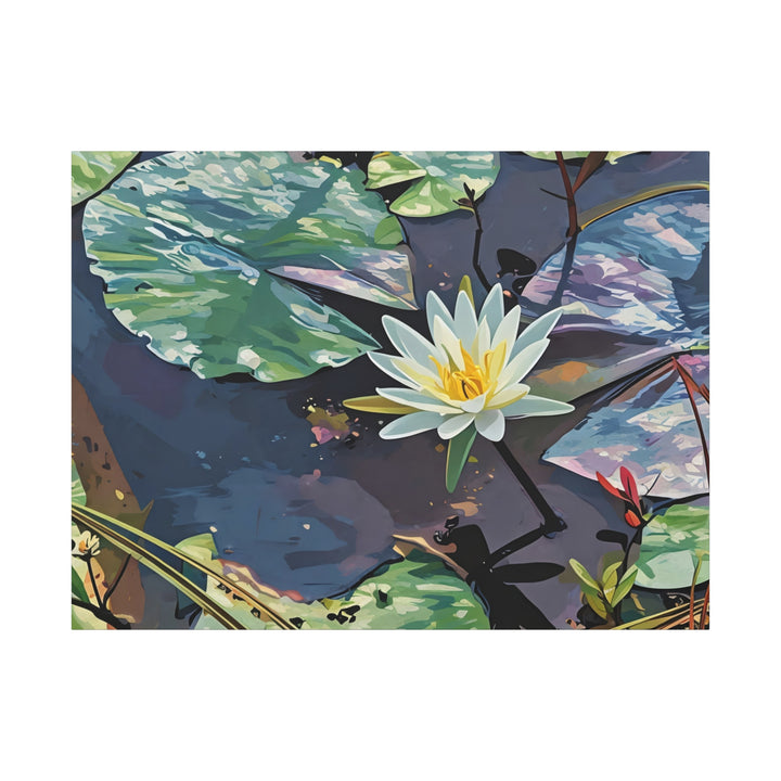 Water Lily Canvas Art Print – Nature Wall Décor