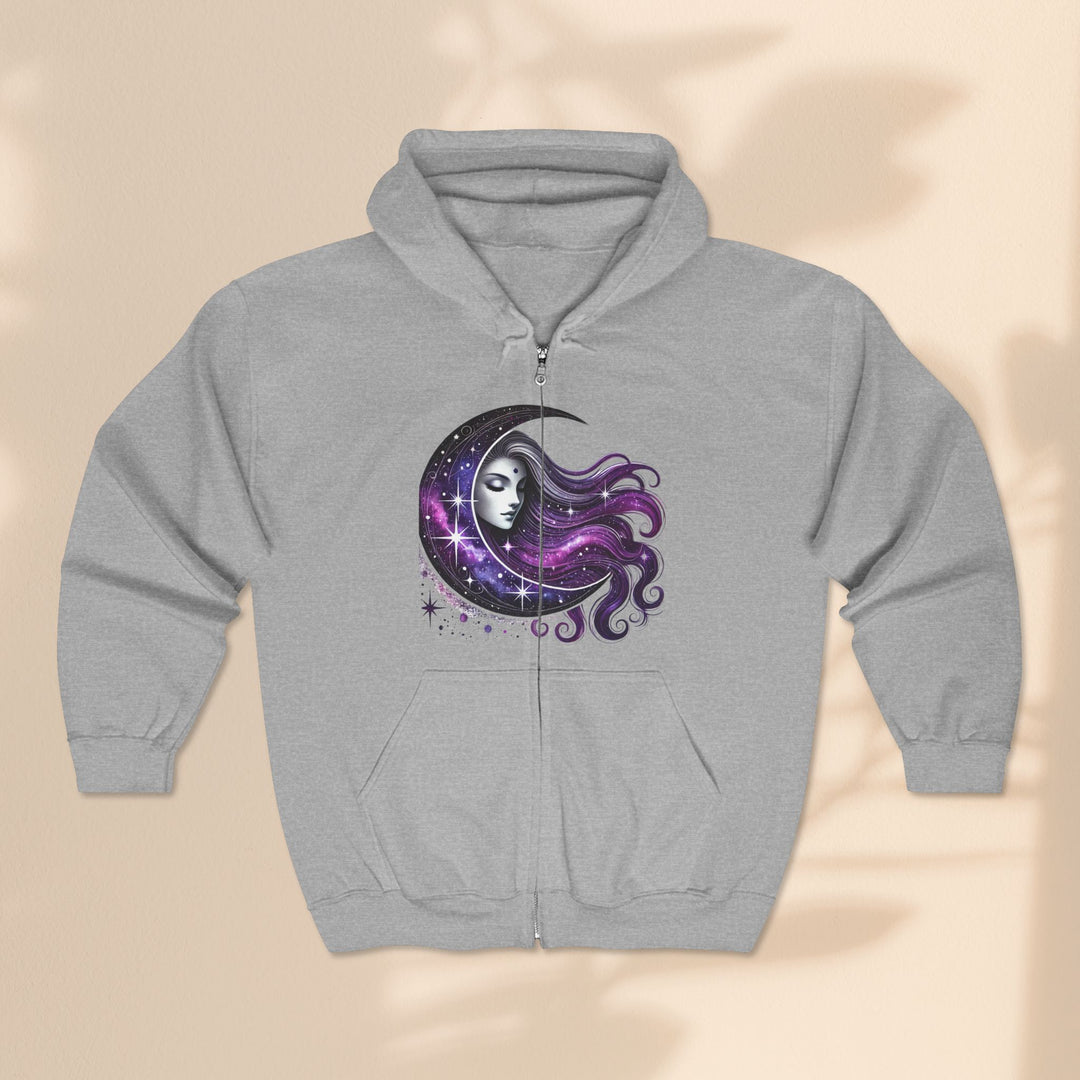 Moon Goddess - Unisex Heavy Blend™ Full Zip Hooded Sweatshirt
