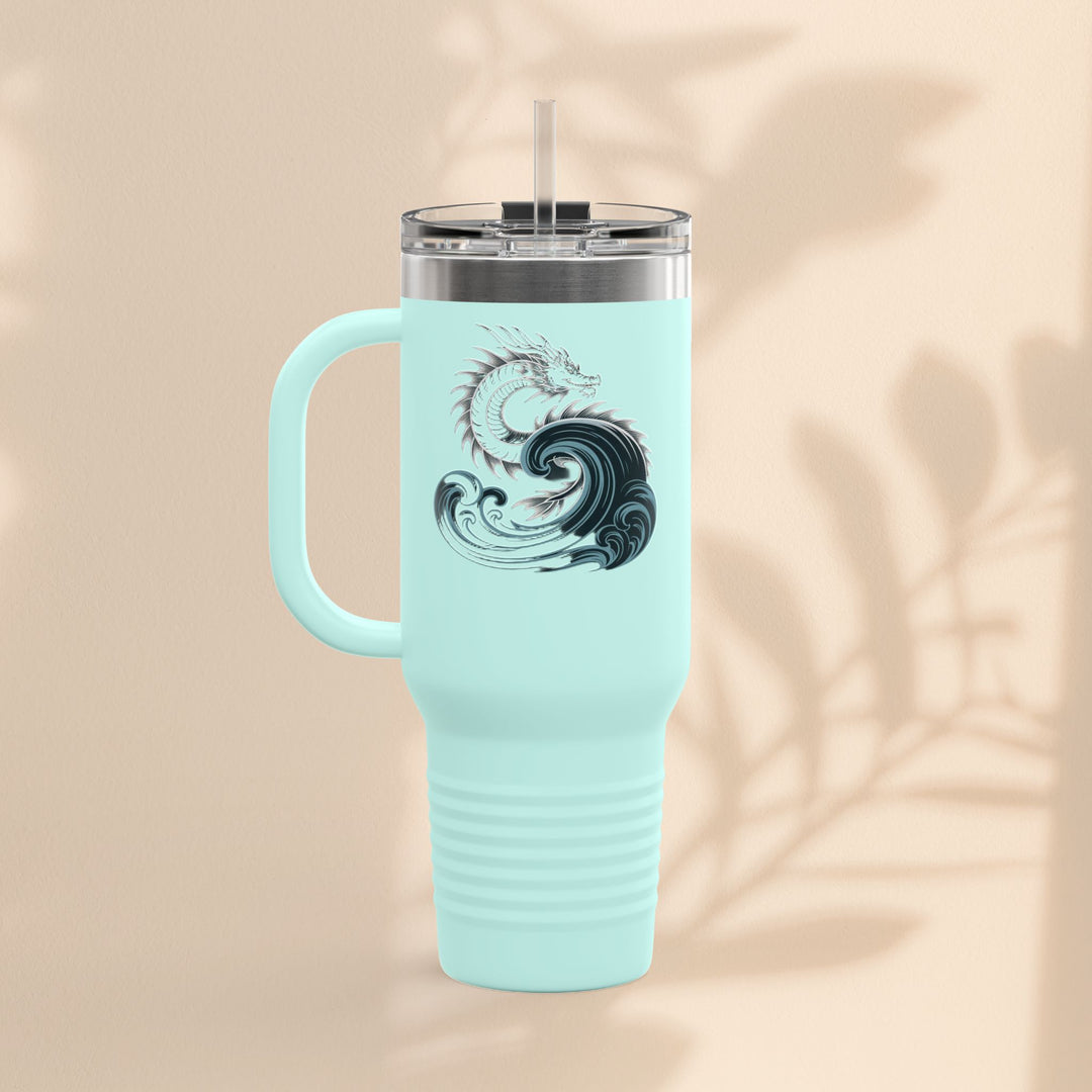 Ocean Waves Insulated Travel Mug, 40oz | Perfect for Outdoor Adventures, Gifts for Travelers, Summer Picnics, Hiking, Coffee Lovers
