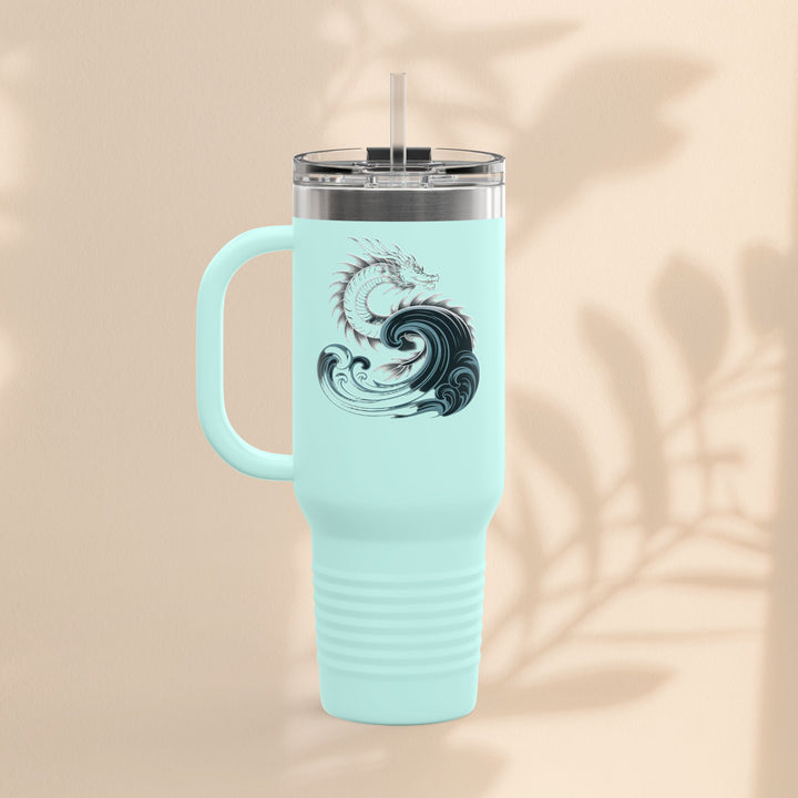 Ocean Waves Insulated Travel Mug, 40oz | Perfect for Outdoor Adventures, Gifts for Travelers, Summer Picnics, Hiking, Coffee Lovers